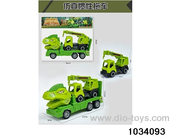 Dinosaur inertia trailer in PP bag with header