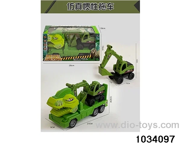 Dinosaur inertia trailer in window box