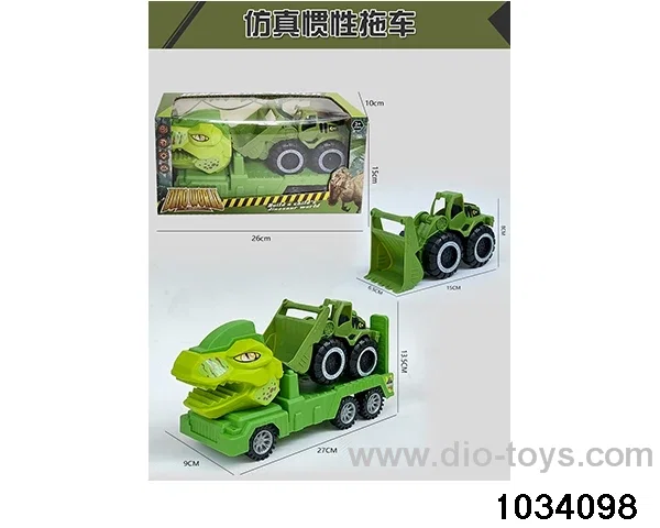 Dinosaur inertia trailer in window box