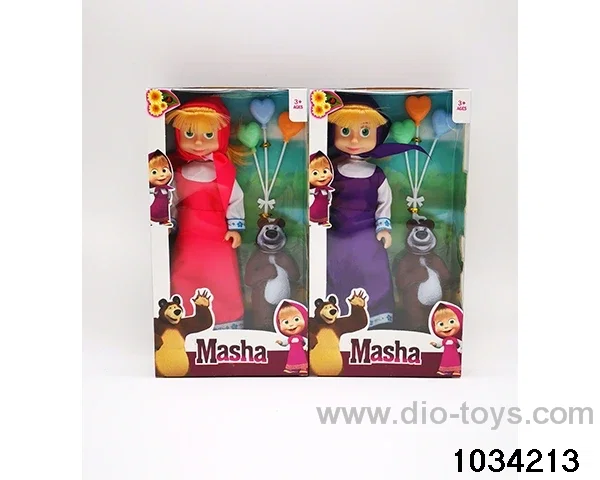 9 inch doll set 2 colors mixed in window box