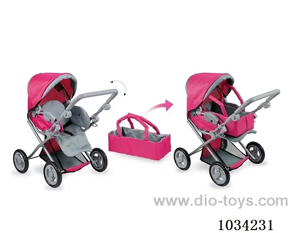 baby stroller in pe bag with header