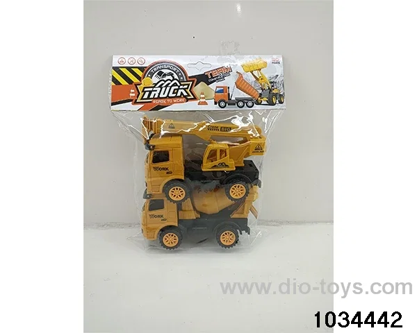 Skidding engineering vehicle in PP bag with header
