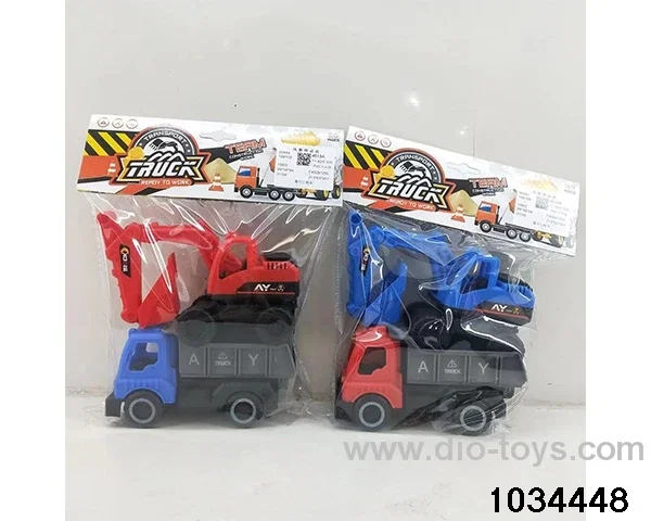 Skidding engineering vehicle in PP bag with header