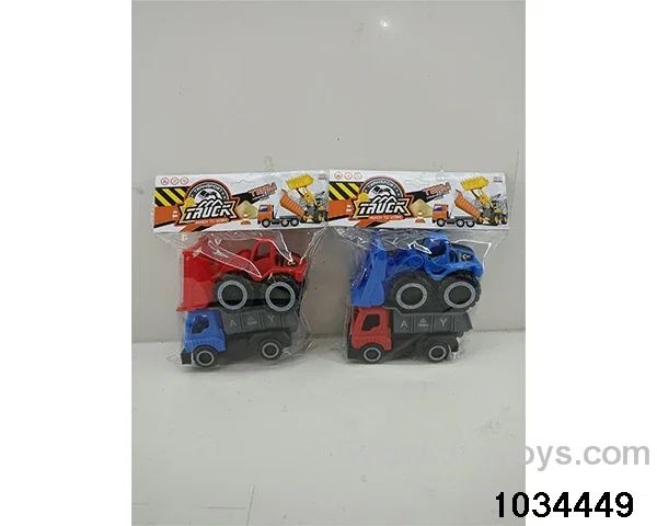 Skidding engineering vehicle in PP bag with header