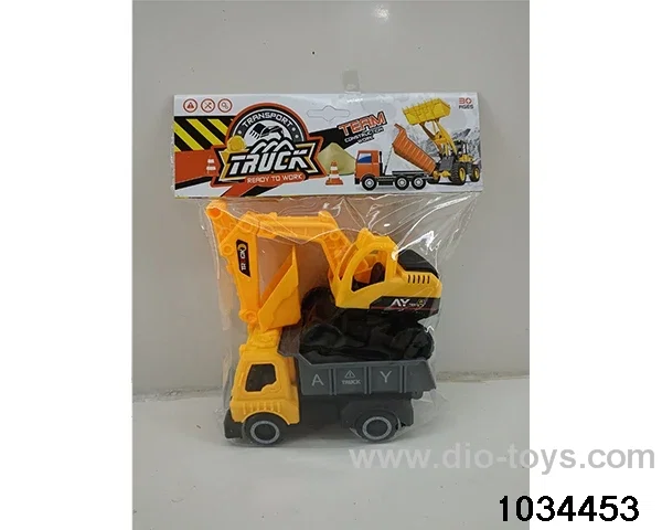 Skidding engineering vehicle in PP bag with header