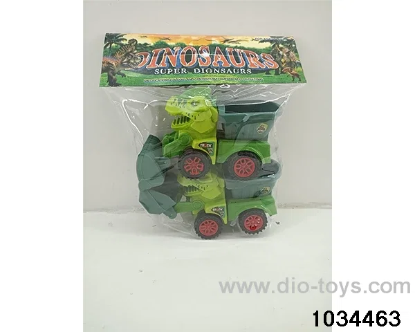 Sliding dinosaur engineering vehicle in PP bag with header