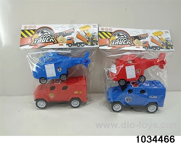 Taxi police car + airplane in PP bag with header