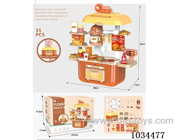 Hamburger suitcase in color box