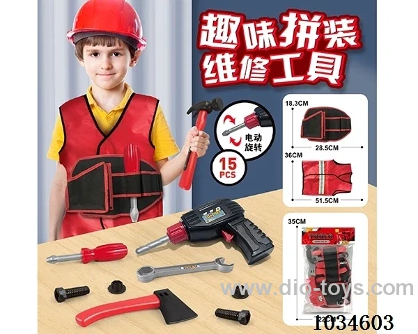 Tool waist pack with Electric hand drill&clothes in pp bag with header