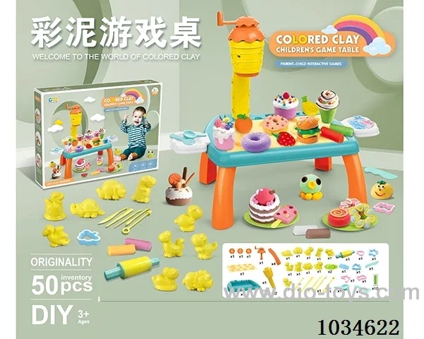 50pcs Color clay table DIY set in color box