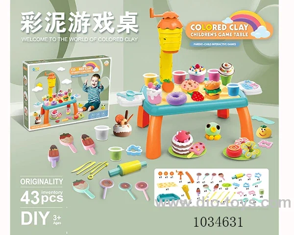 43pcs Color clay table DIY set in color box