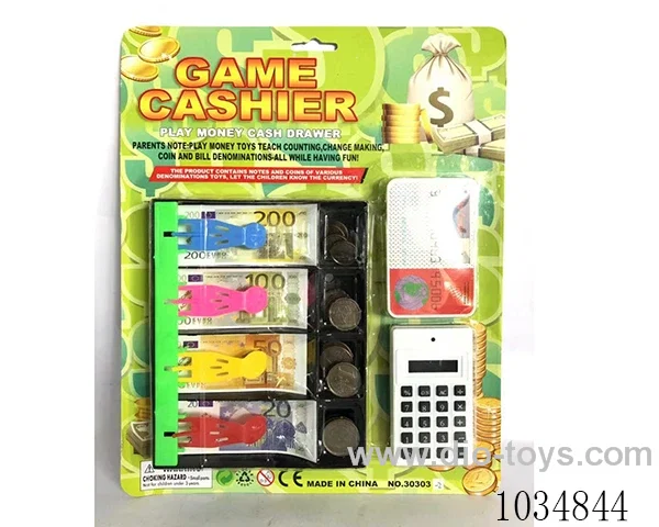 Cash register + computer + Silver card in blister card