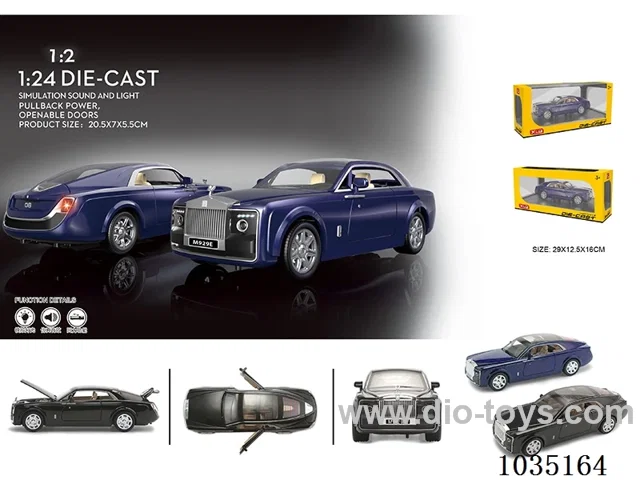 1:24 pull back alloy car W L/M in window box