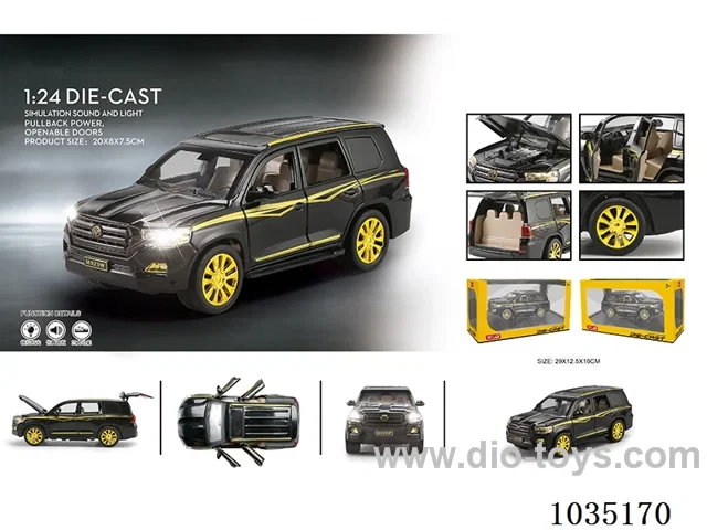 1:24 pull back alloy car W L/M in window box