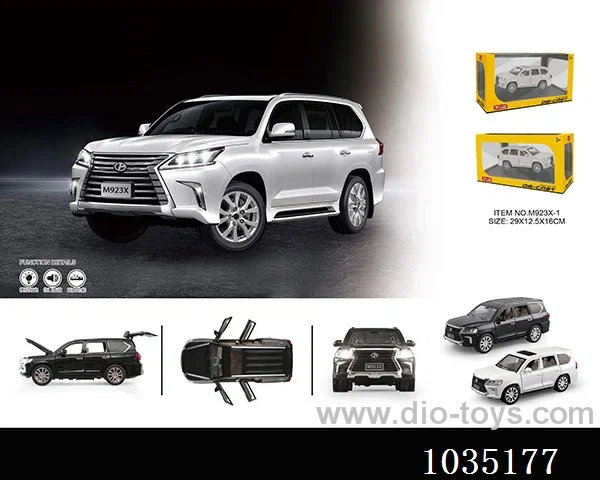 1:24 pull back alloy car W L/M in window box