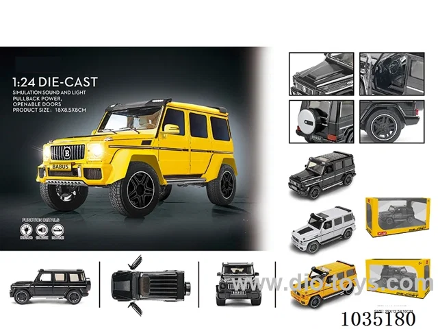 1:24 pull back alloy car W L/M in window box