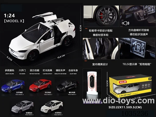 1:24 pull back alloy car W L/M in color box