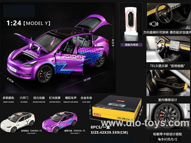1:24 pull back alloy car W L/M in display box