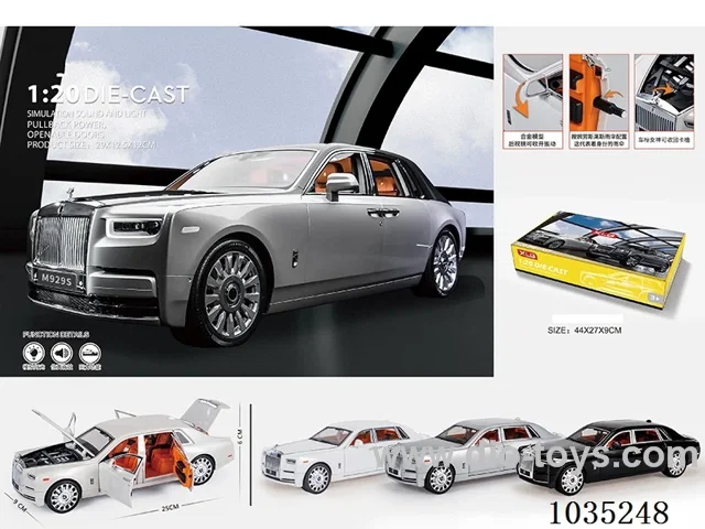 1:20 pull back alloy car W L/M in display box