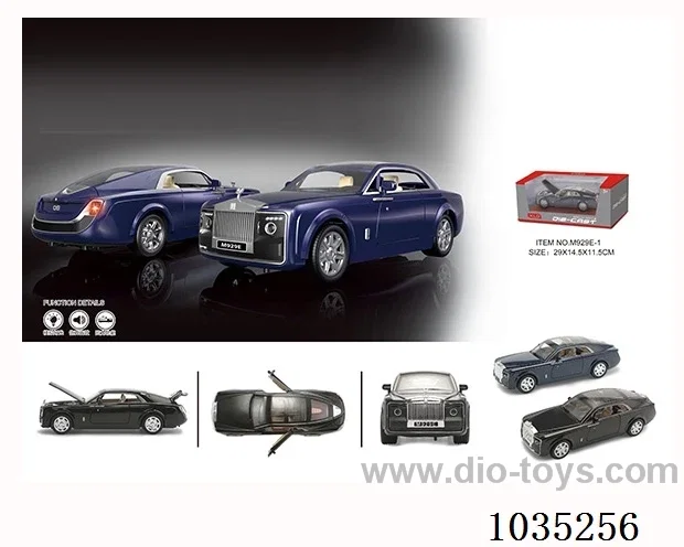 1:24 pull back alloy car W L/M in window box
