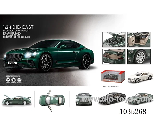 1:24 pull back alloy car W L/M in window box