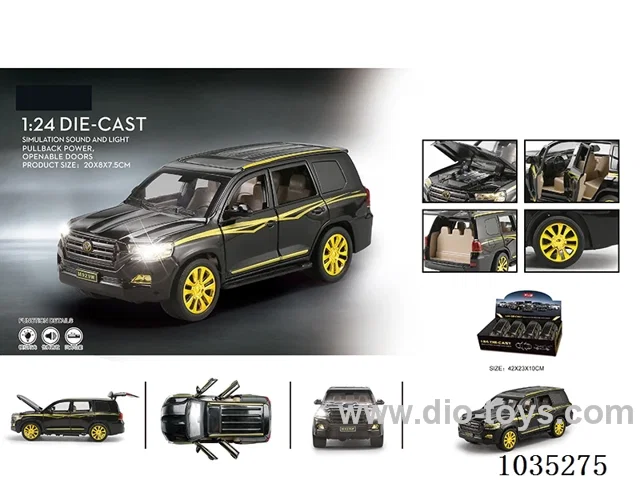 1:24 pull back alloy car W L/M in display box