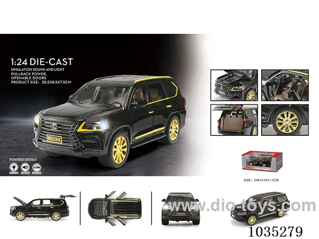 1:24 pull back alloy car W L/M in window box