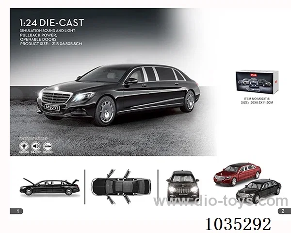 1:24 pull back alloy car W L/M in Gilf box