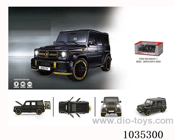 1:24 pull back alloy car W L/M in window box