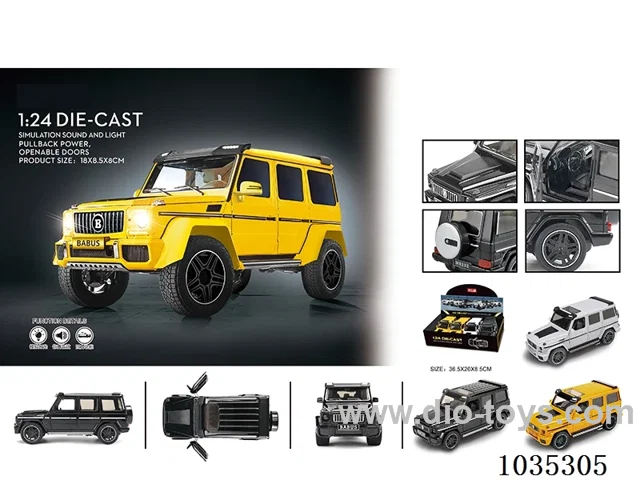 1:24 pull back alloy car W L/M in display box