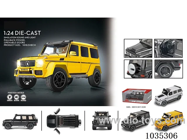 1:24 pull back alloy car W L/M  in window box