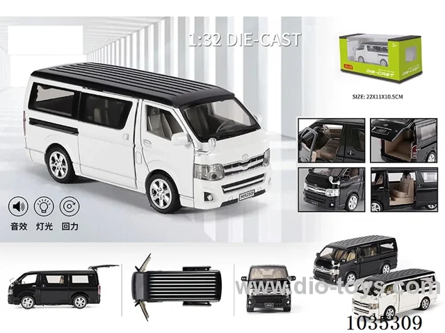 1:32 pull back alloy car W L/M in window box