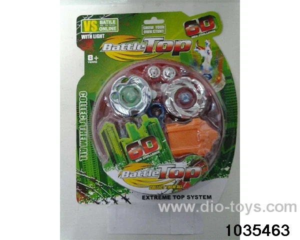 5.5CM Alloy Lighted Double Gyro with Battle Discs in Blister card