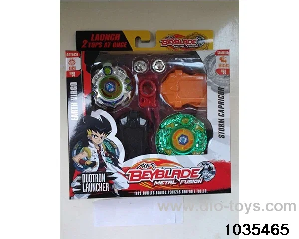 7CM Alloy Lighted Musical Double Gyro with Battle Disc (6 Mixed) in window box