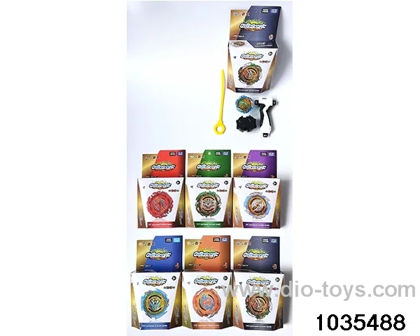 6cm alloy lighted gyro with handle in color box