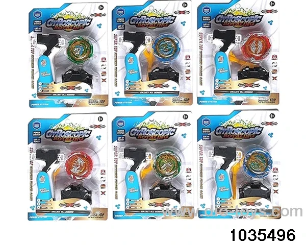 6cm alloy lighted gyro with handle in Blister card