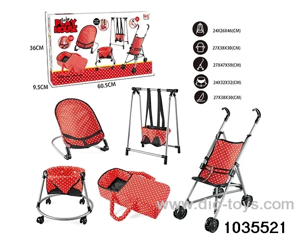 Plastic stroller, Swings, rocking chairs, walkers, baskets