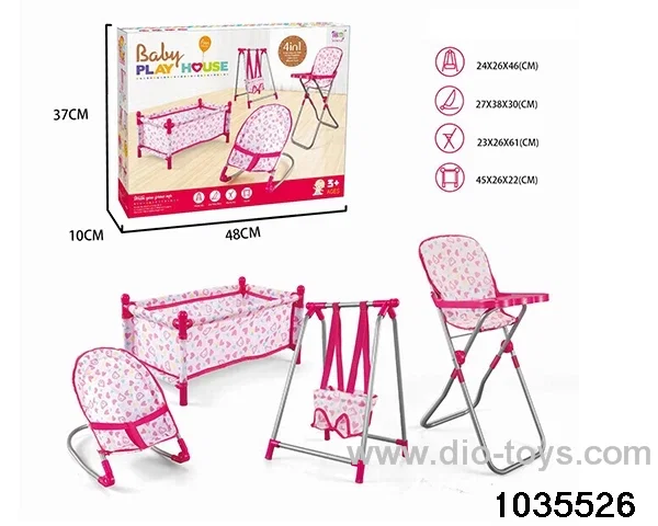 Beds, swings, dining chairs, rocking chairs
