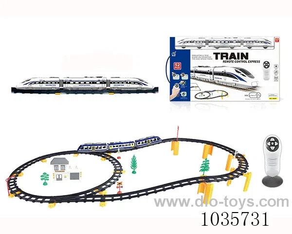 52pcs Infrared two-way remote control subway track train with sound&light in window box