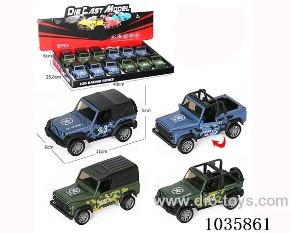 1:36 pull back alloy car  in display box