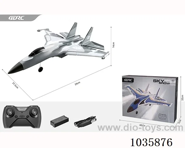 2ch RC aircraft include battery  in Color box