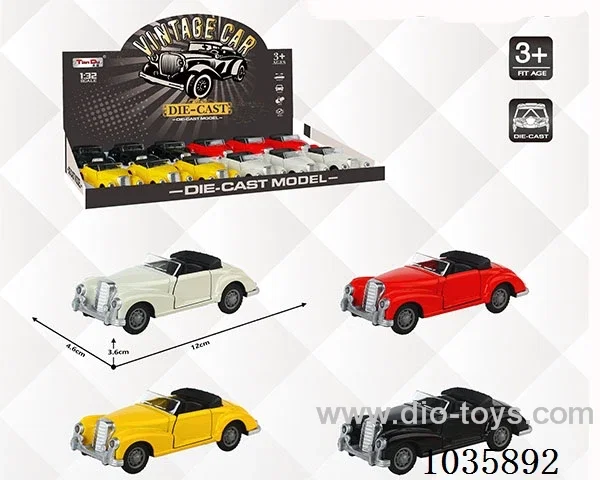 12cps 1:32 pull back alloy car  in display box