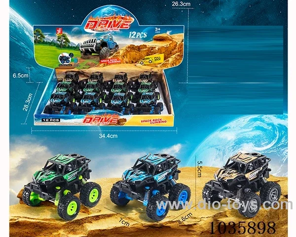 pull back car 3color mixed loading  in display box