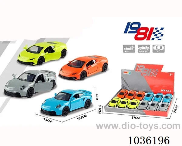 1:43 pullback alloy car 2sets mixed loading in display box