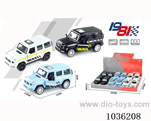 1:43 pullback alloy car  in display box