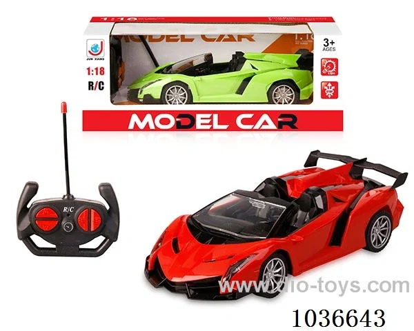 1:18 4ch RC car with light  2color mixed loading not include battery