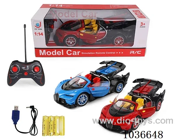 1:14 5ch RC car with light  2color mixed loading include battery