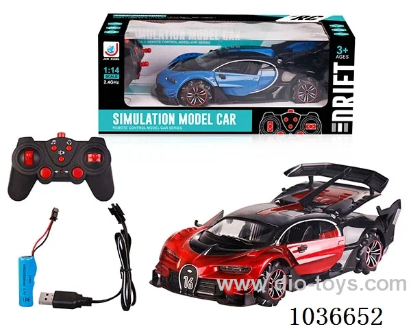 1:14 RC car with light  2color mixed loading include battery