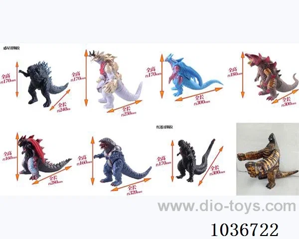 6.5-7寸 Vinyl animal 8sets mixed loading  in opp bag