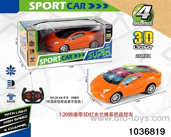 1:20 4ch RC car with 3D light(contracted electricity) in window box